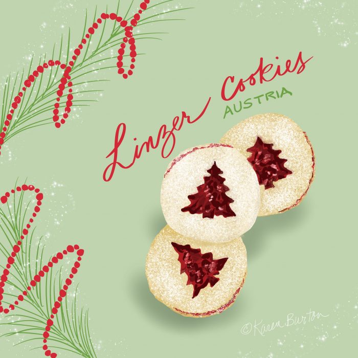Karen Burton - Austria Raspberry Linzer Cookies