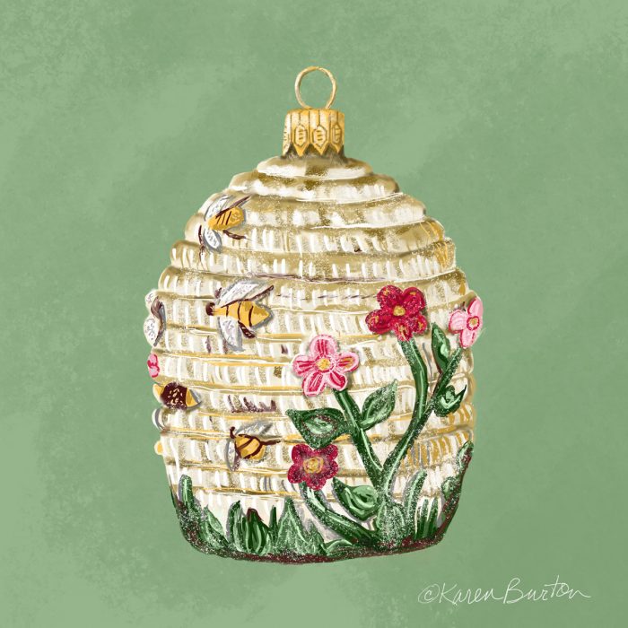 Bee Hive Ornament | Karen Burton