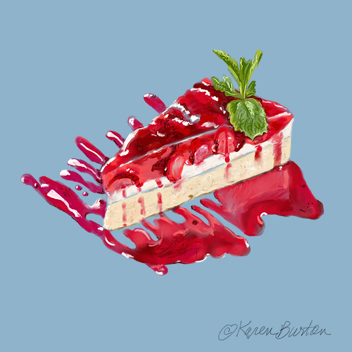 Karen Burton | Strawberry Custard Cake