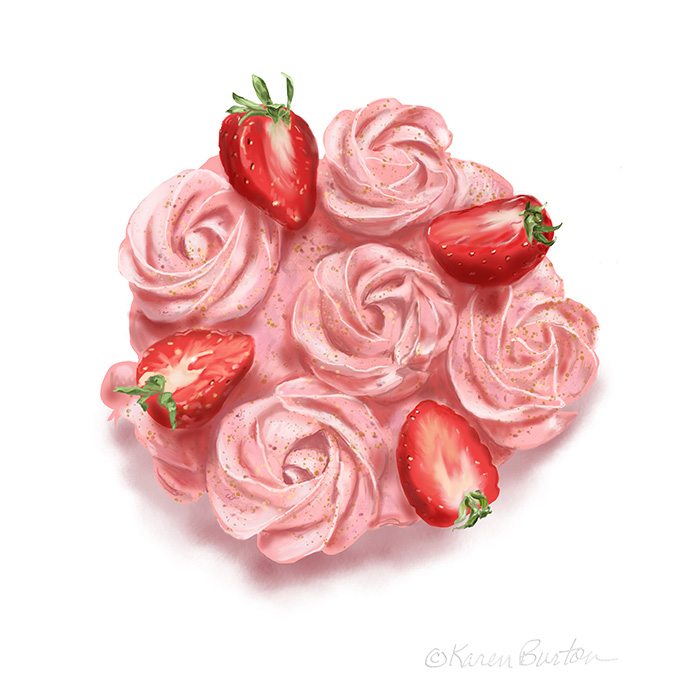 Karen Burton | Strawberry Rose Cake